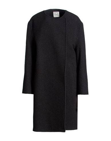Woman Coat Black Size 4 Wool, Polyamide