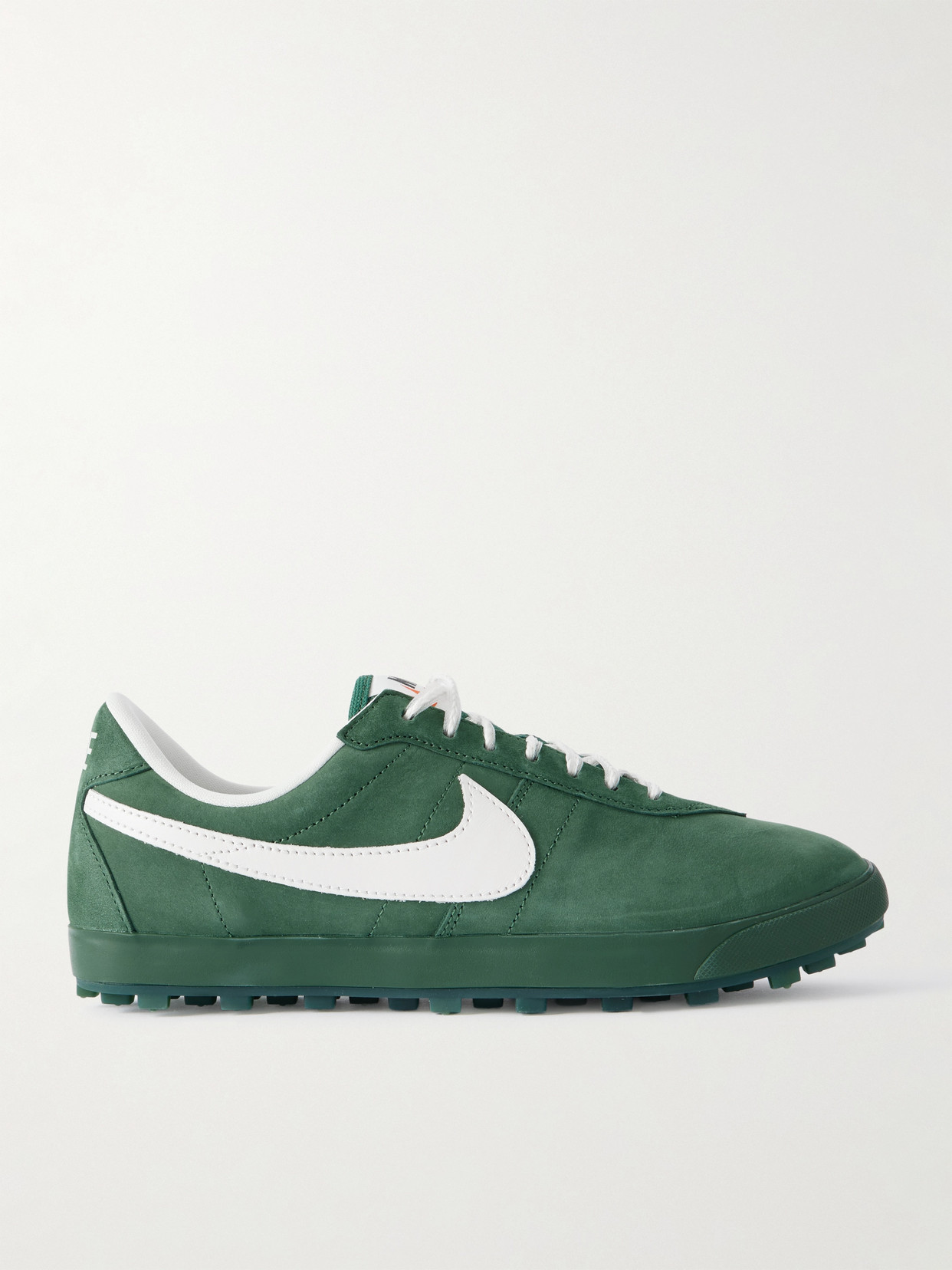 Astrograbber Leather-trimmed Nubuck Sneakers - Green