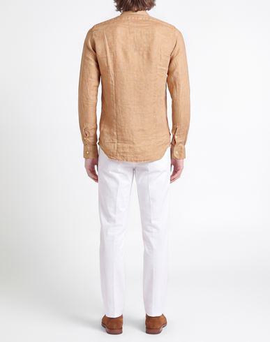 Man Shirt Light brown Size 15 Linen