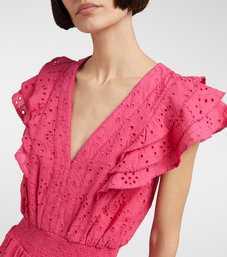 Camila shirred cotton minidress