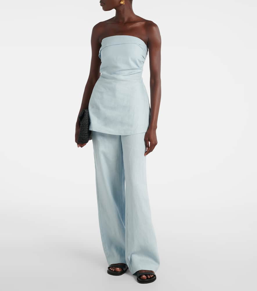 Lulea high-rise linen wide-leg pants