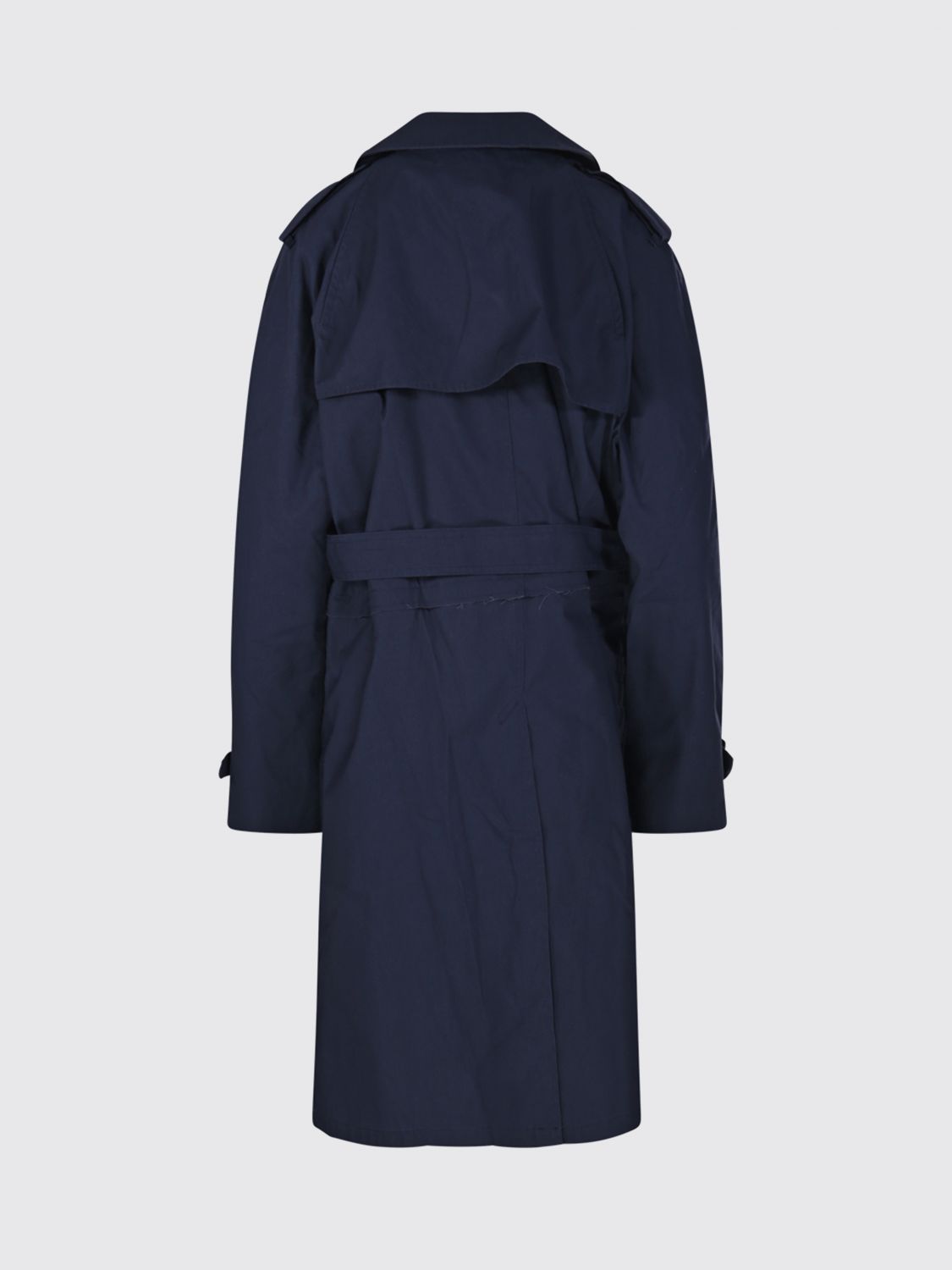 E. L.V. DENIM Coat Woman color Blue