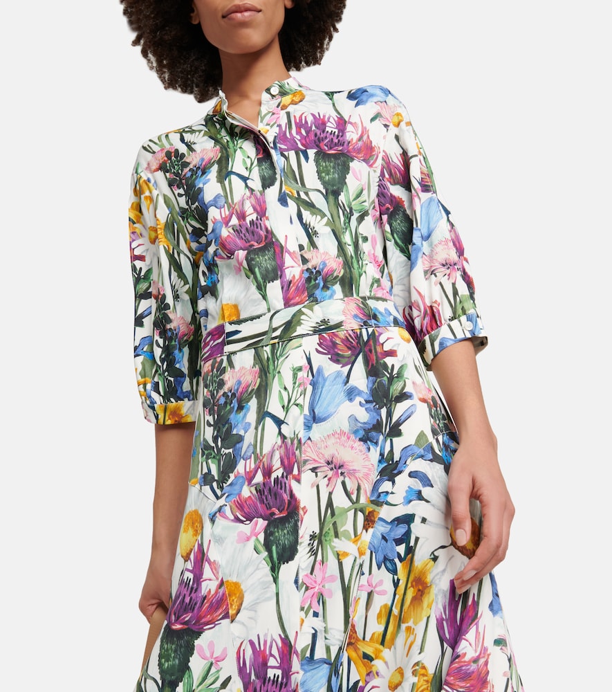 Floral satin midi dress
