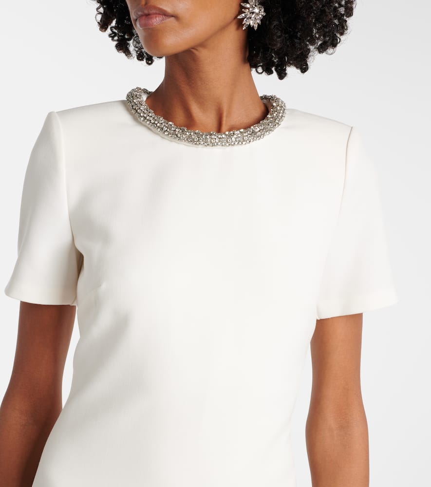 Embellished crêpe gown