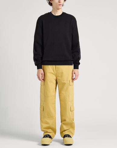Man Sweatshirt Black Size L Cotton, Polyester