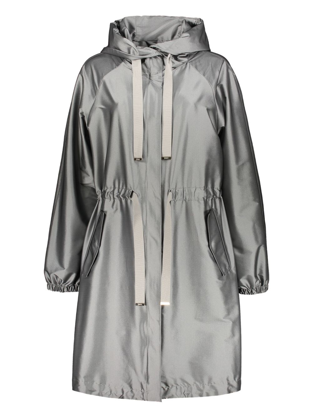 Metallic hooded parka - Green