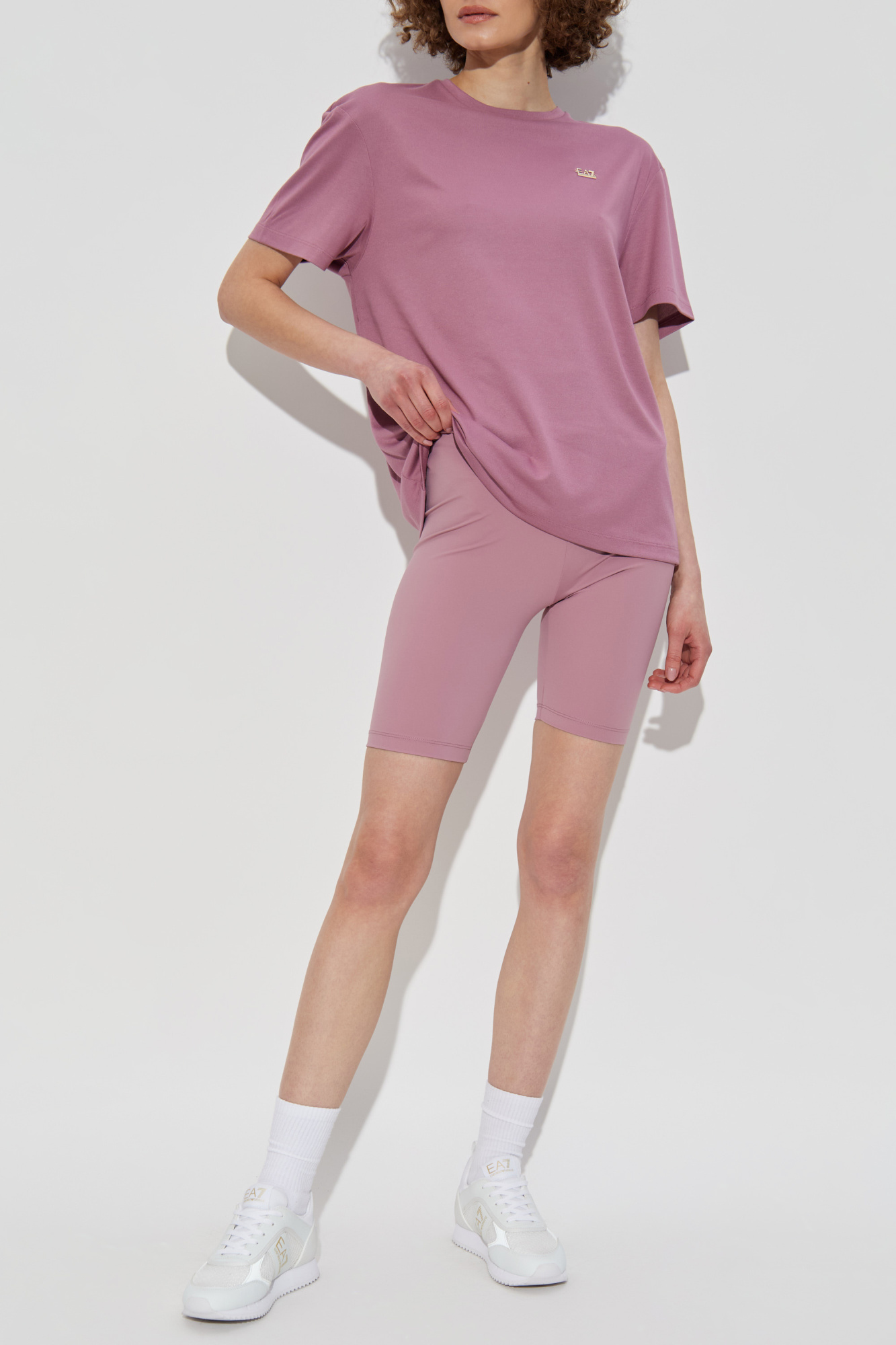 Training Shorts With Printed Logo, Women's, Pink