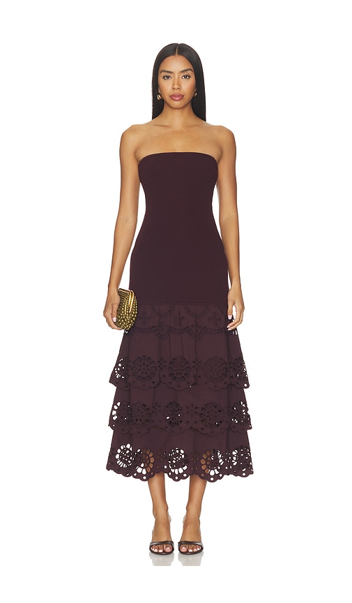 SAYLOR Shyla Dress in Chocolate. - M also in