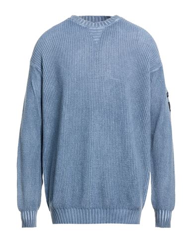 Man Sweater Slate blue Size M Cotton