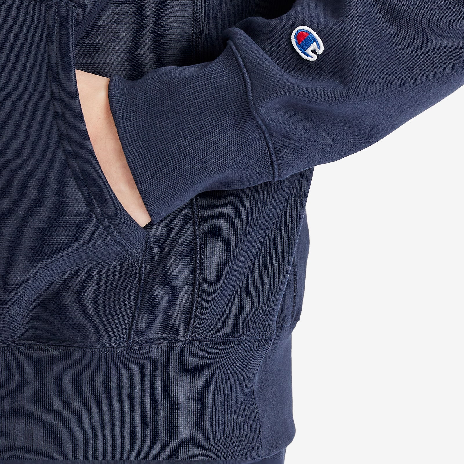 Men's Reverse Weave Fleece Hoodie in Blue
