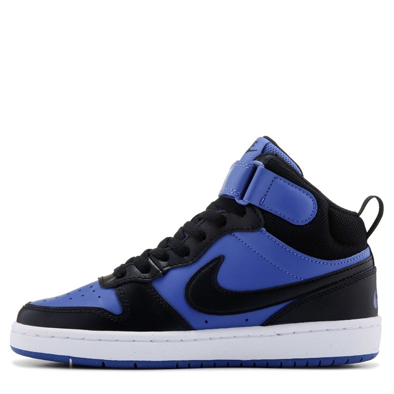 Kids' Court Borough Mid 2 High Top Sneaker Big Kid Shoes (Black/Royal)