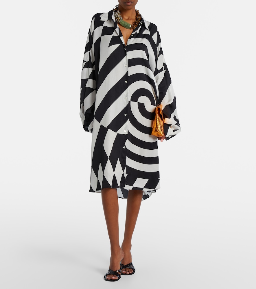 Printed shirt dress