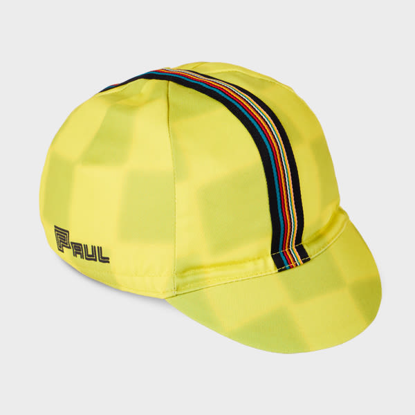 Yellow Checkerboard Cycling Cap