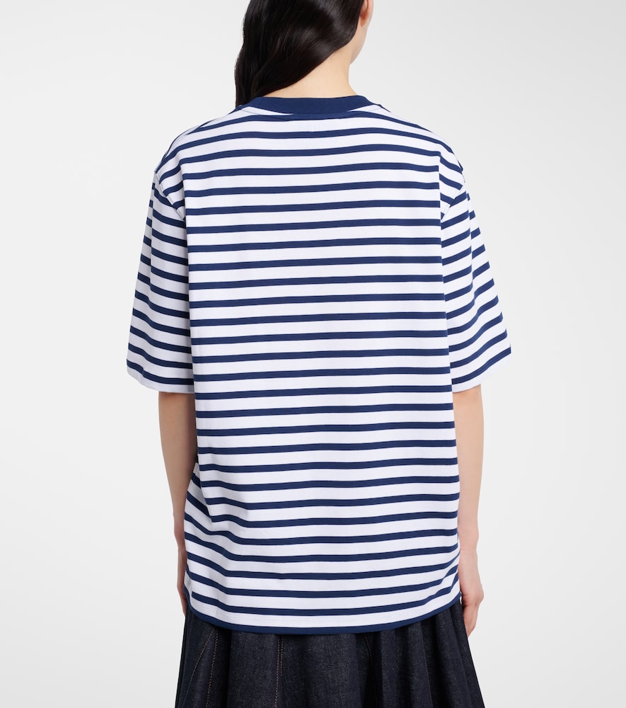 Striped cotton jersey T-shirt