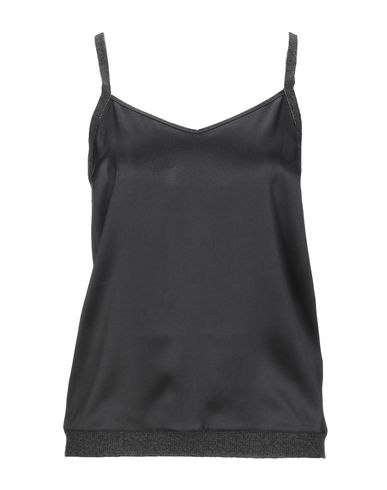 Woman Top Charcoal Size 10 Silk, Elastane, Cashmere