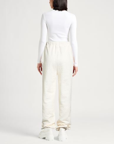Woman Pants Ivory Size L Cotton, Polyester, Elastane