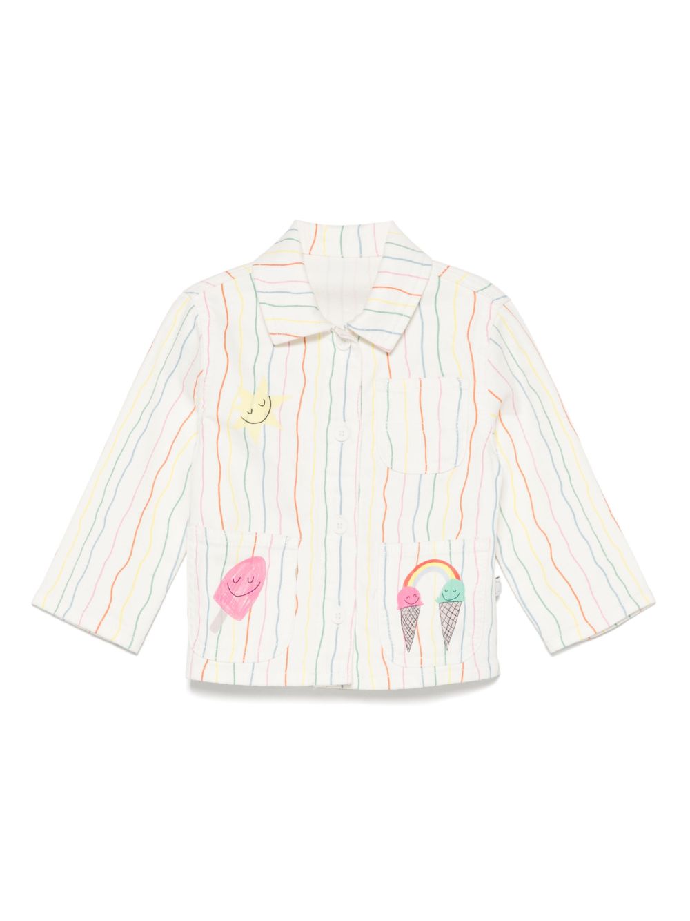 Stella McCartney Kids striped jacket - White