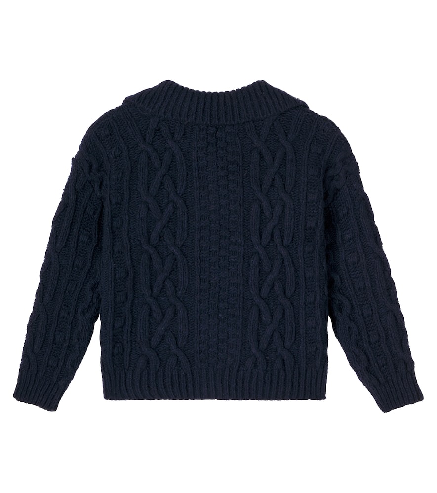 Maria cable-knit wool-blend cardigan