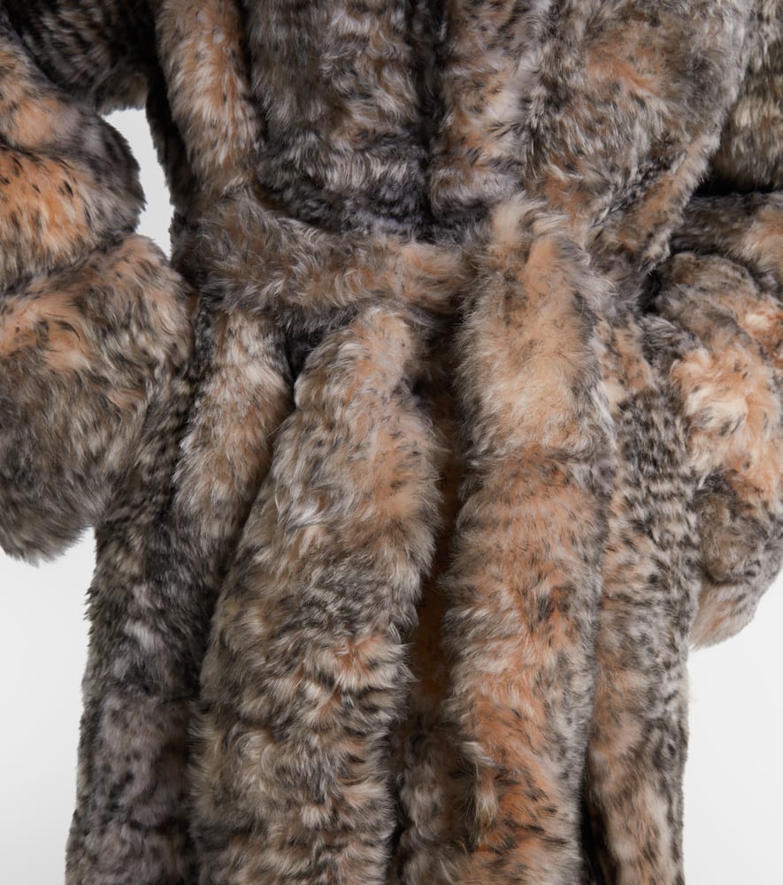 Shearling wrap coat