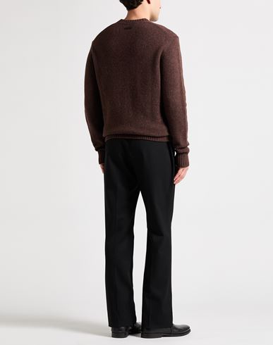 Man Sweater Brown Size 40 Virgin Wool, Polyamide