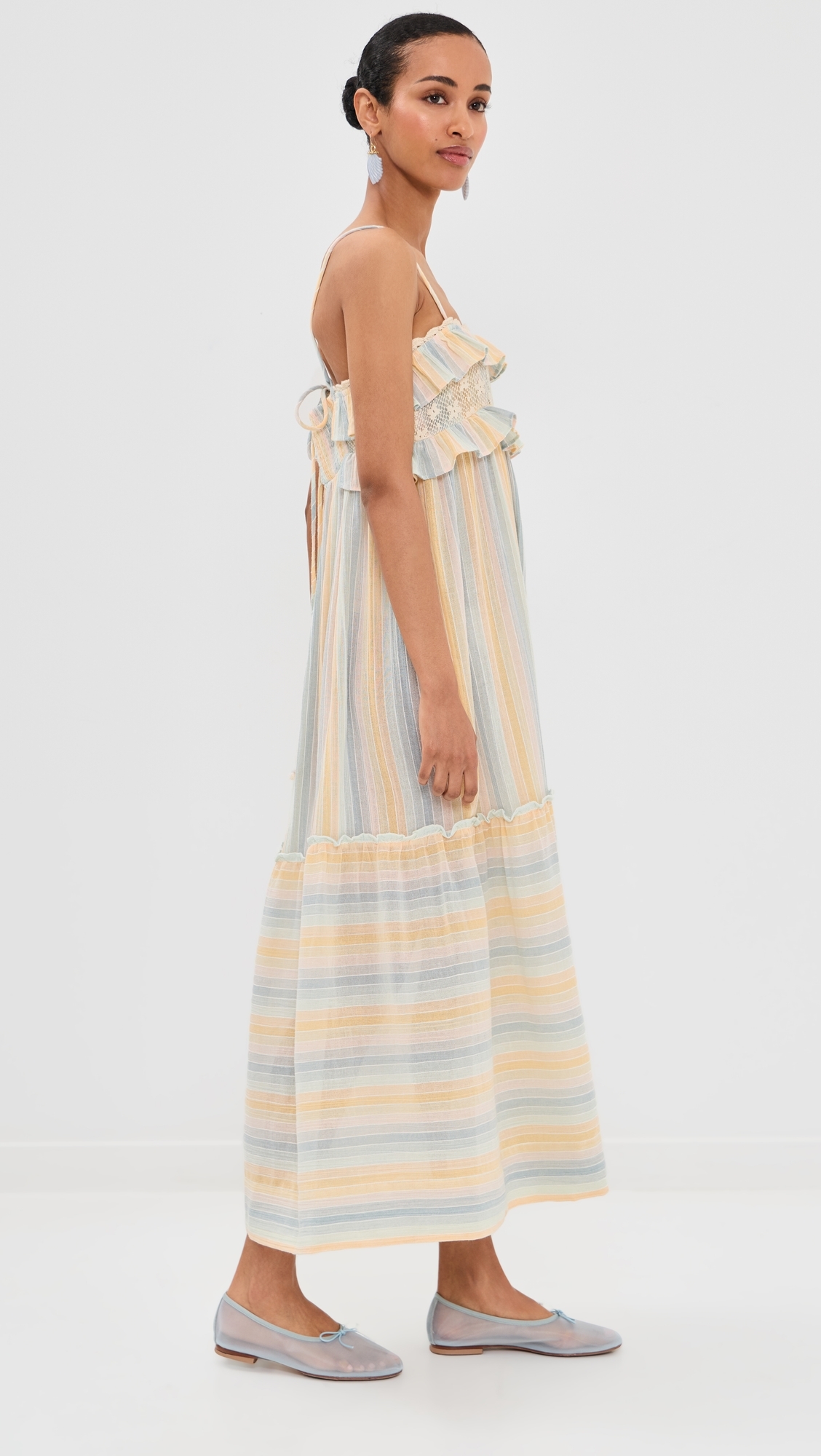 Ida Sunwash Stripe Dress Multi Color