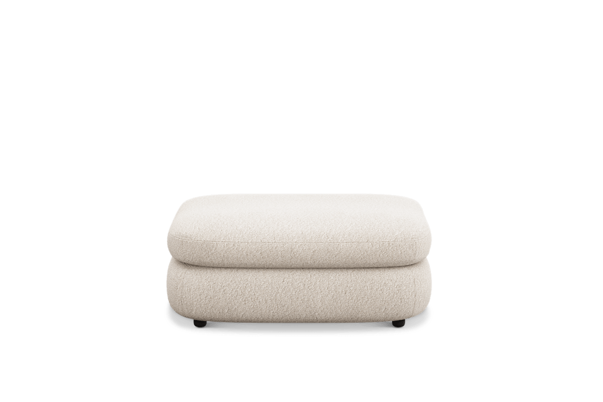 Fable Side Ottoman Customized, Cream, Spill Resistant, Ultra Deep Seats for Ottomans