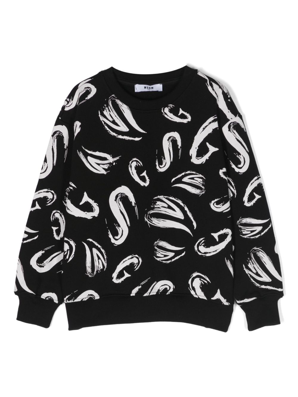 Graphic-print cotton sweatshirt - Black