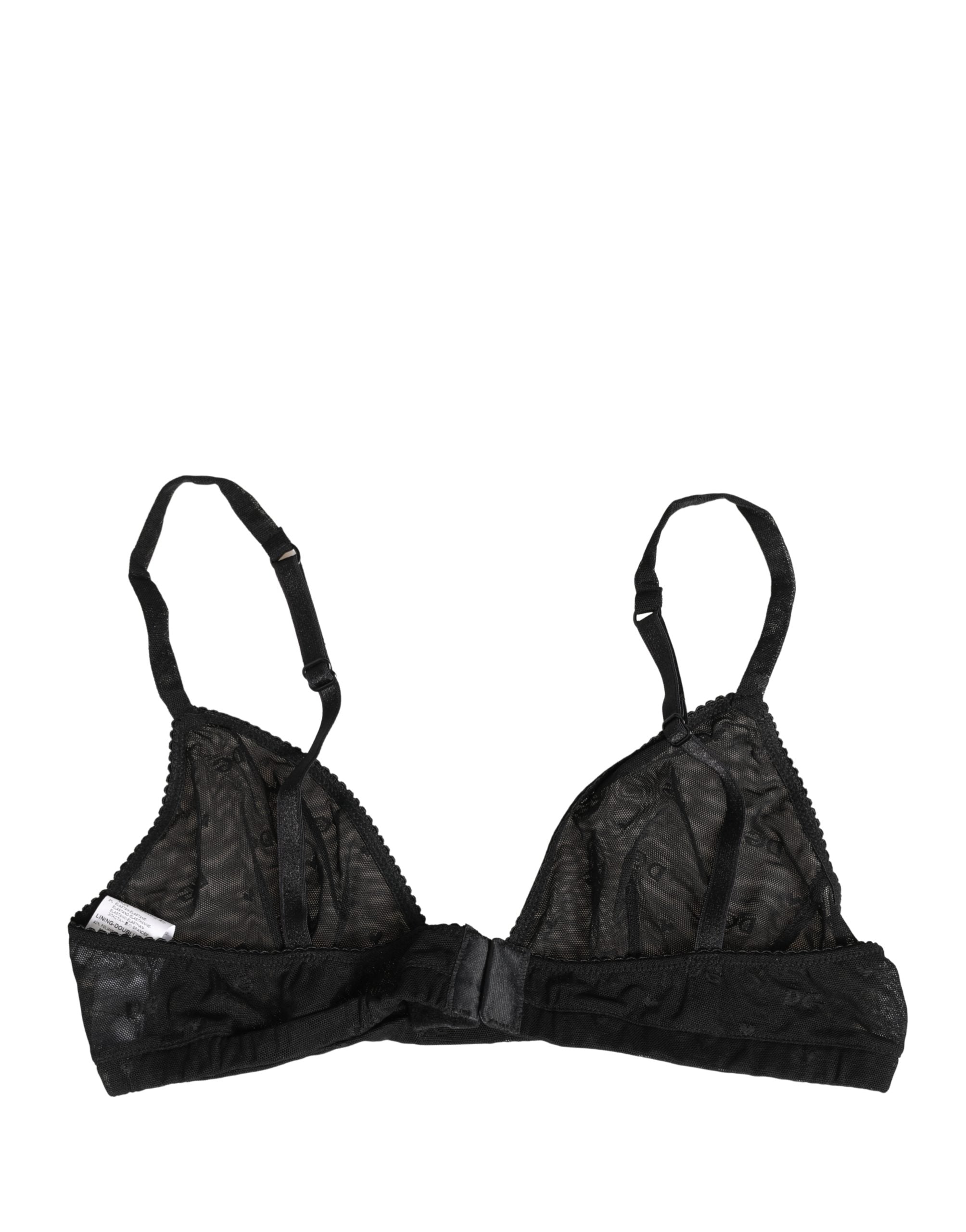 Nylon Stretch Brassiere — Black