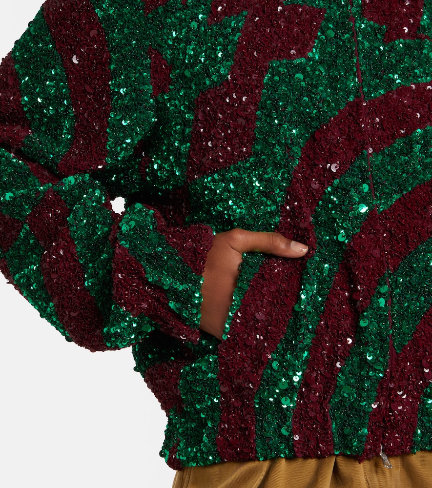 Sequined blouson jacket