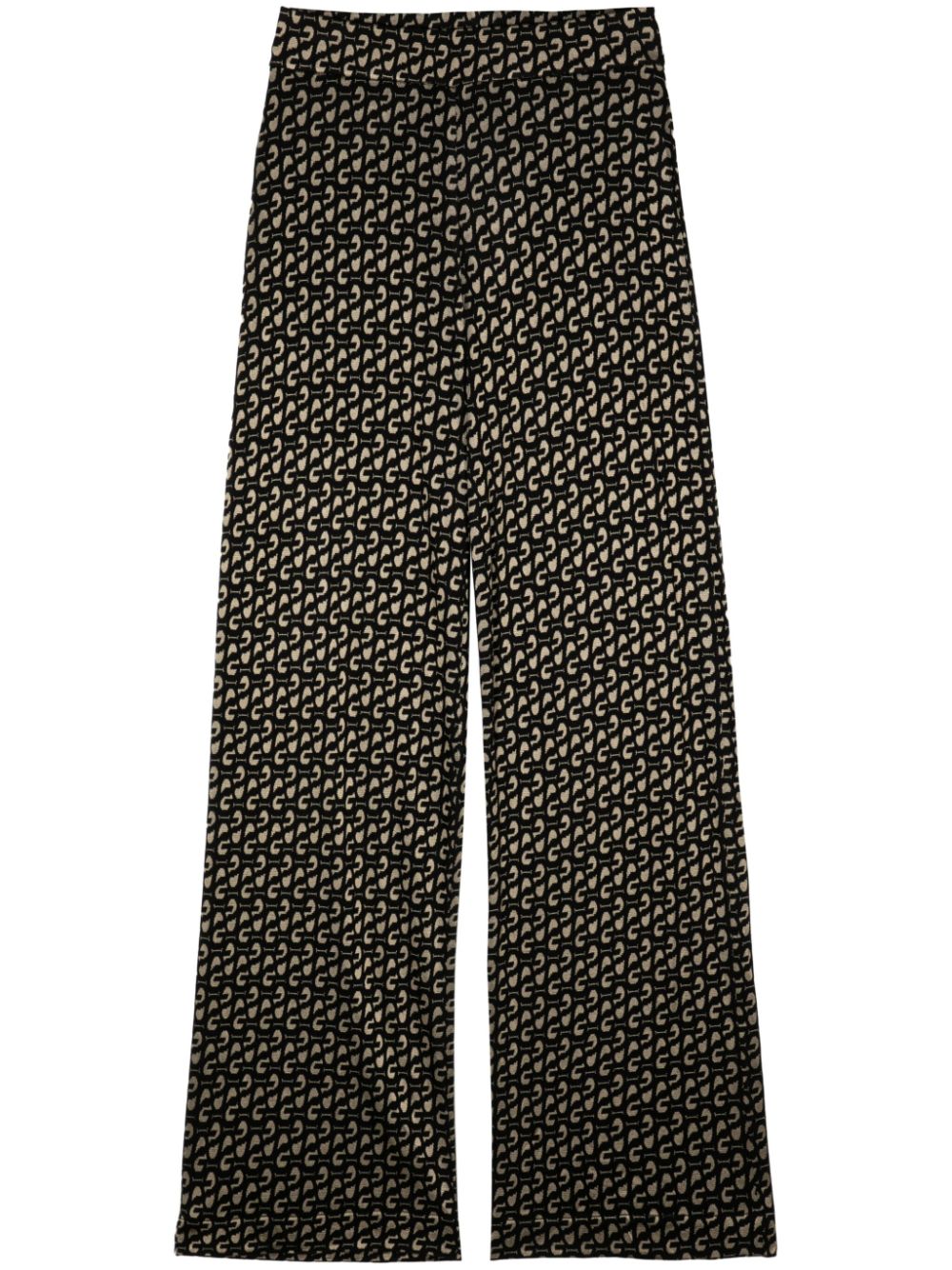 Magic logo-print high-rise trousers - Black