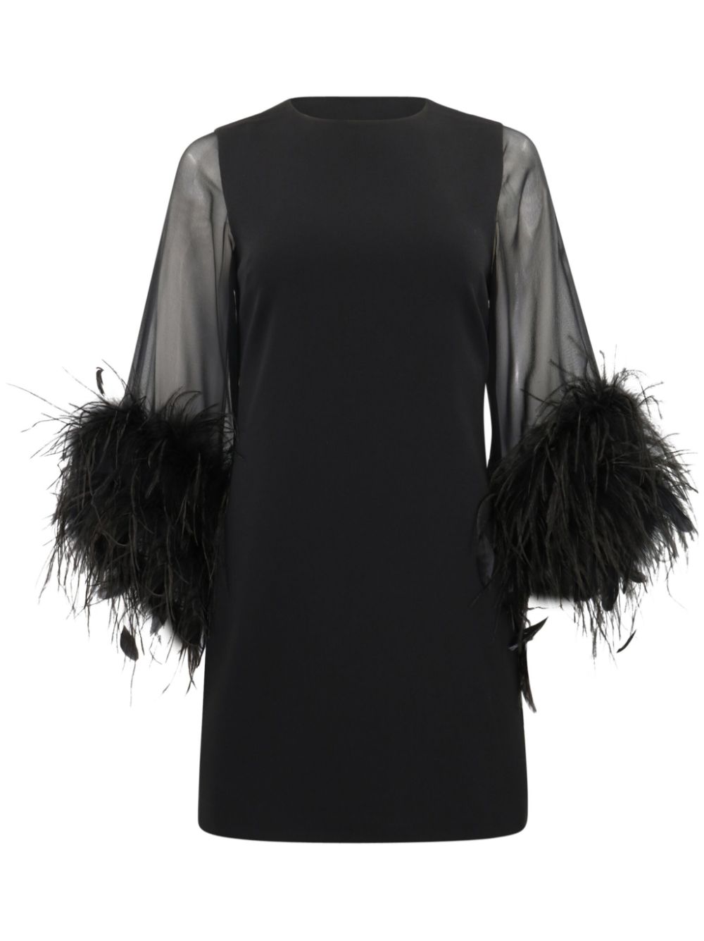 Izola feathered minidress - Black