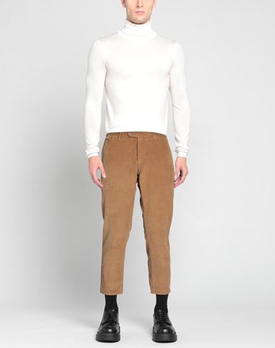 Man Pants Camel Size 38 Cotton, Elastane