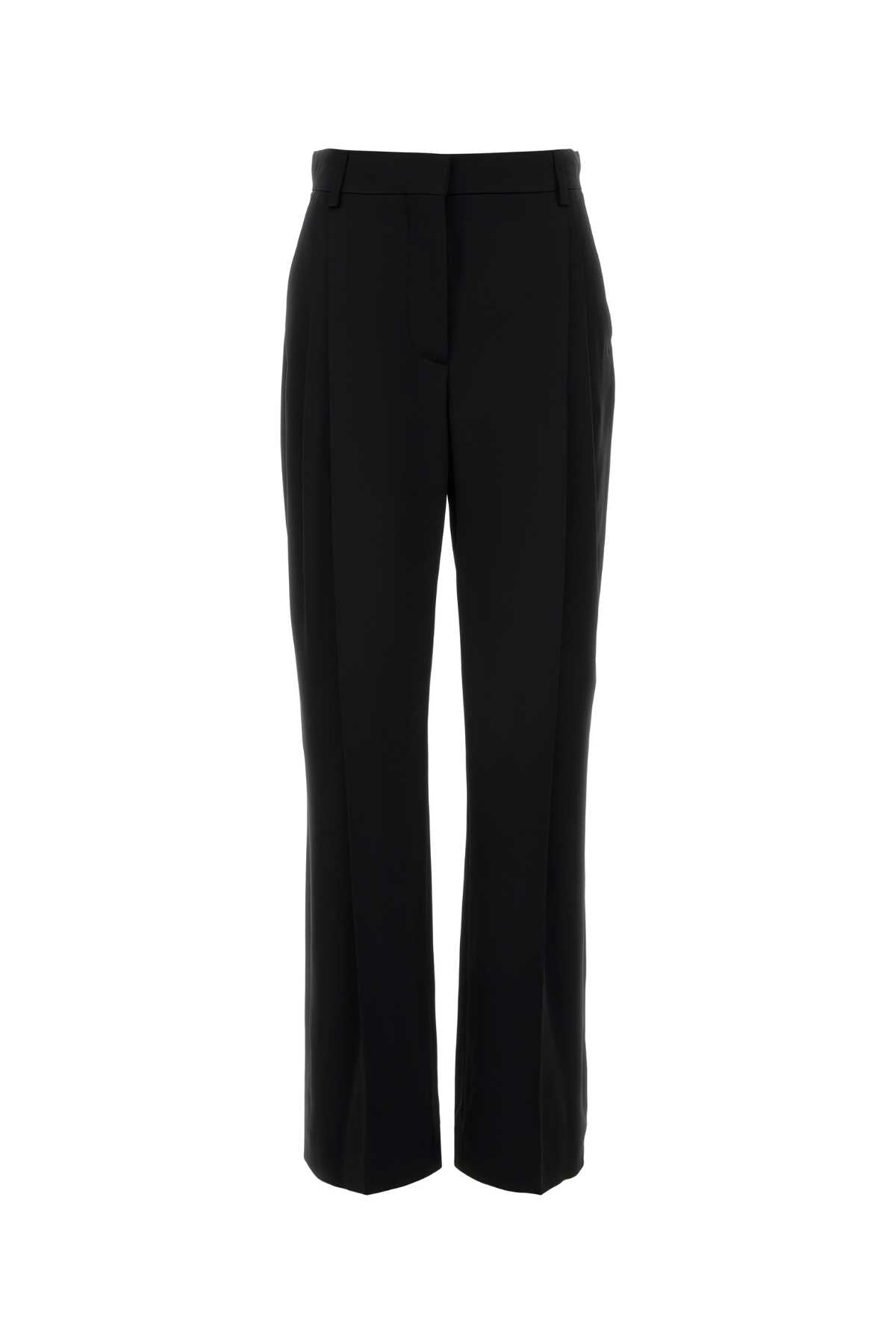 Straight Trousers — Black