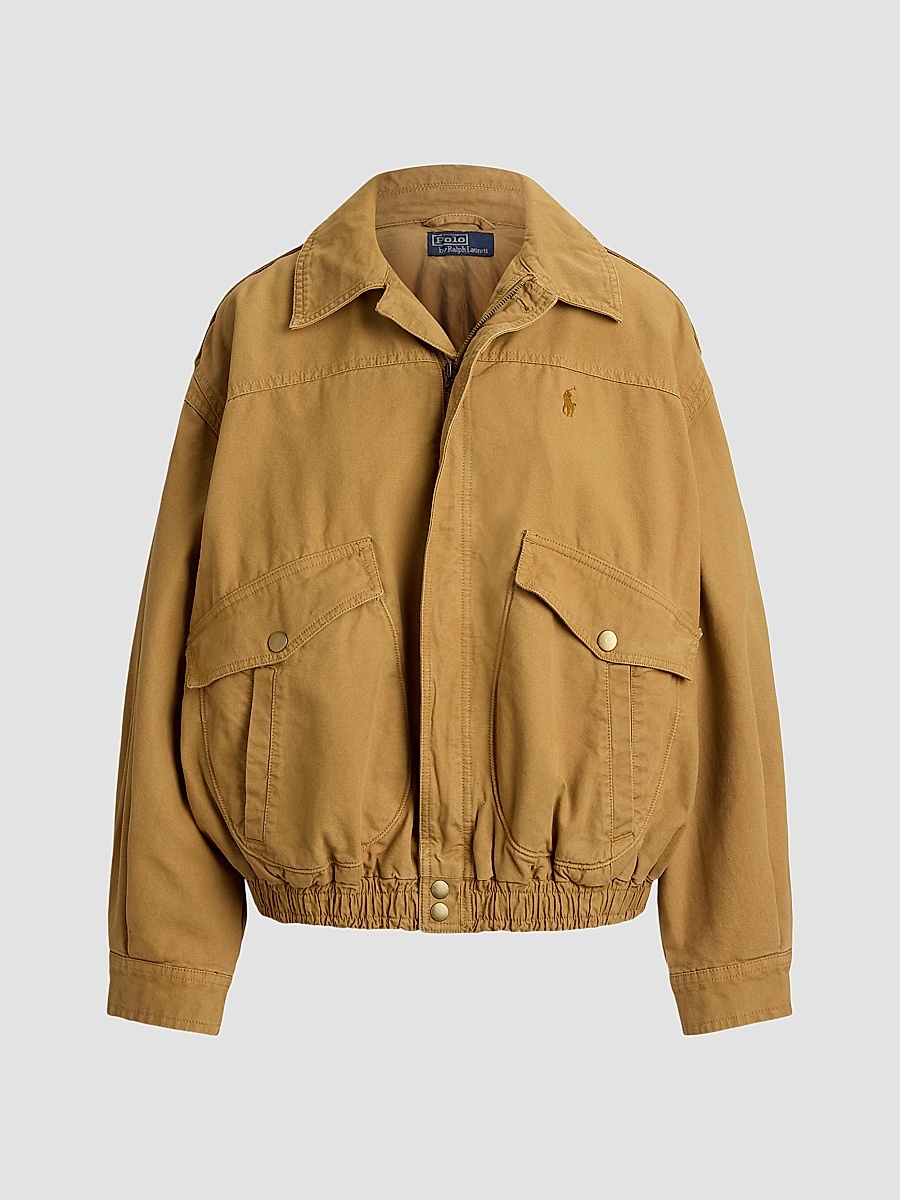 Women's Cotton Canvas Utility Jacket - Ghurka