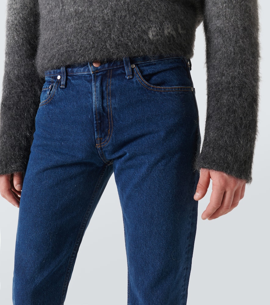 Mid-rise straight jeans
