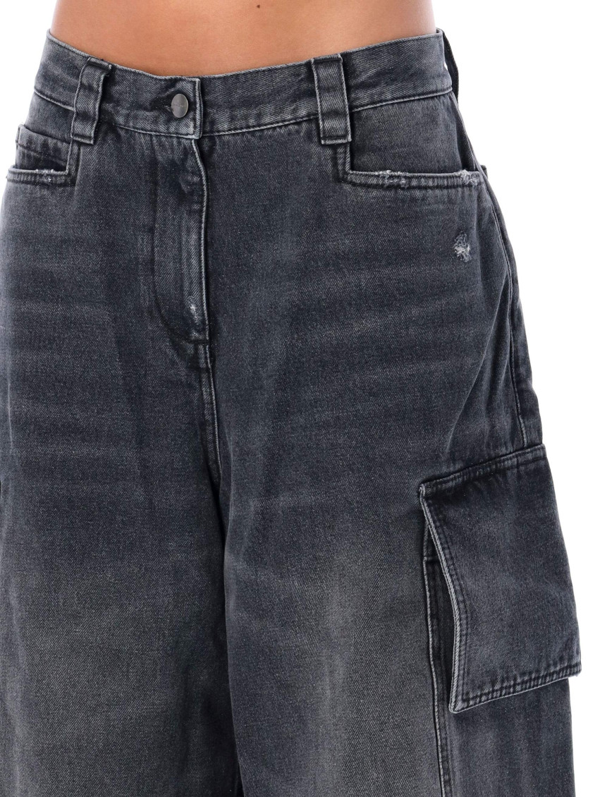 Low-rise wide-leg jeans - Black