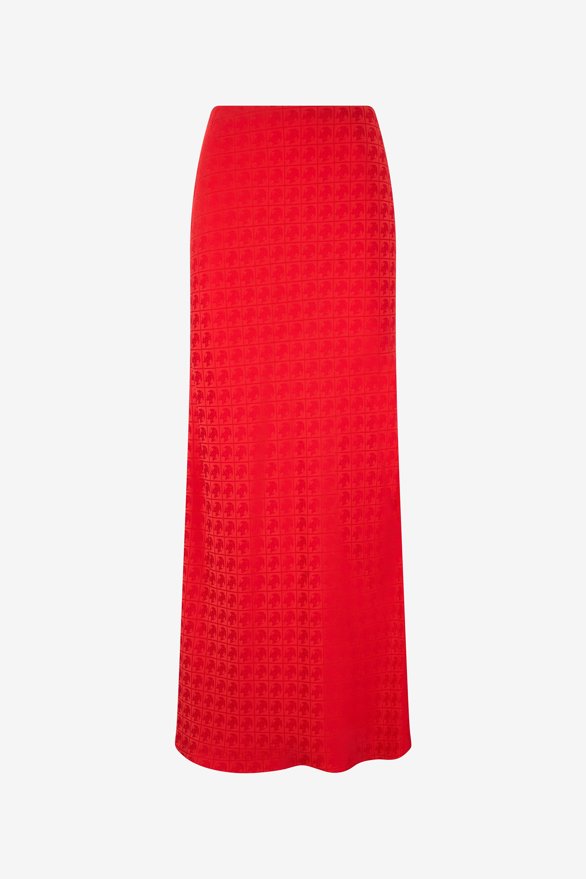Long Skirt With Jacquard Monogram Print