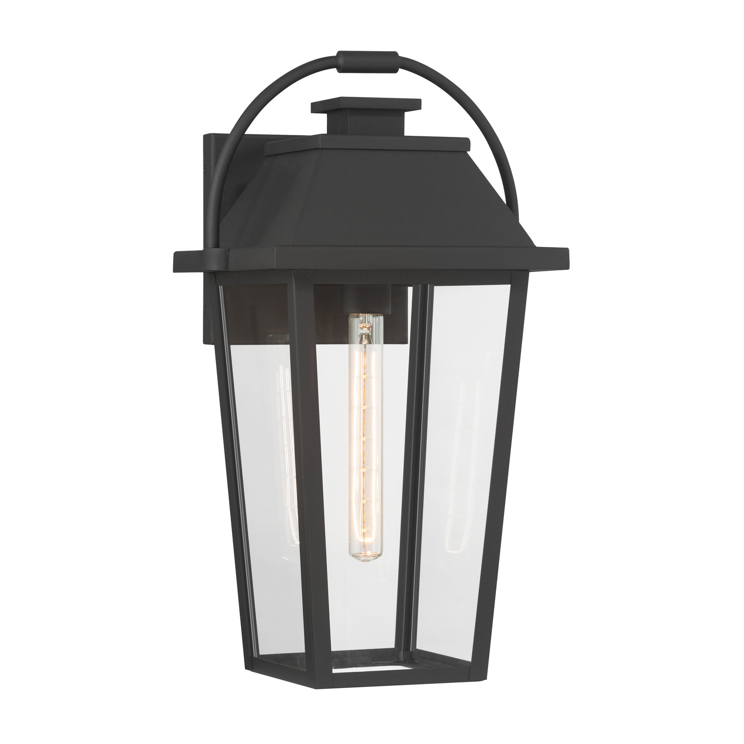 Sand Coal Black Outdoor Wall Lantern from the Branwyn Collection