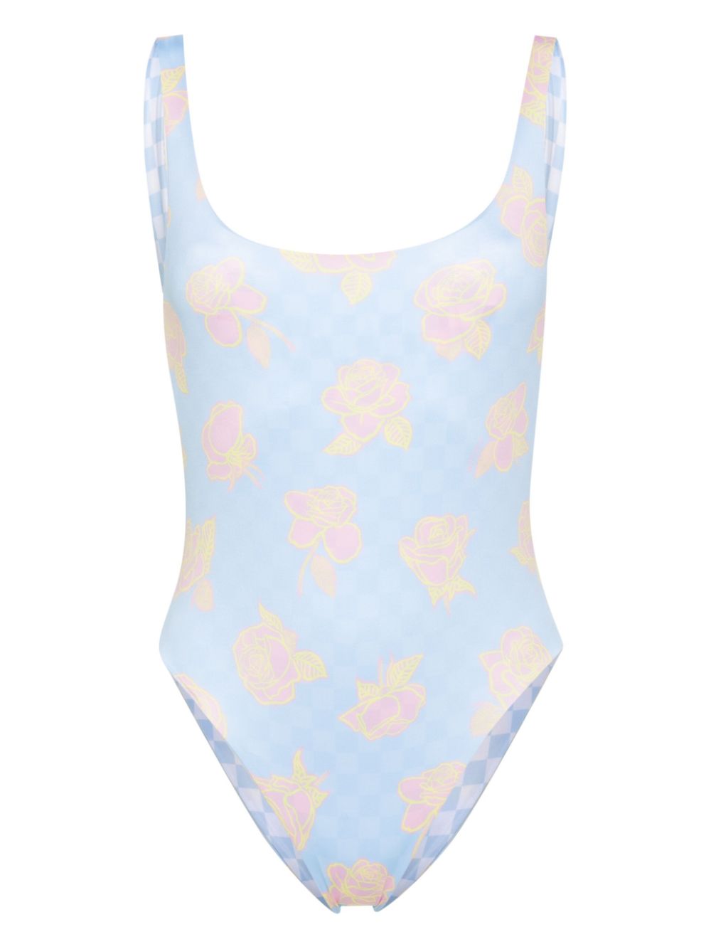 Reversible scoop-back swimsuit - Blue