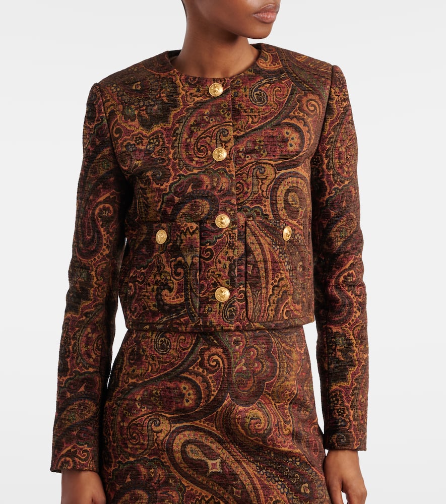 Chloé Paisley cropped jacquard jacket