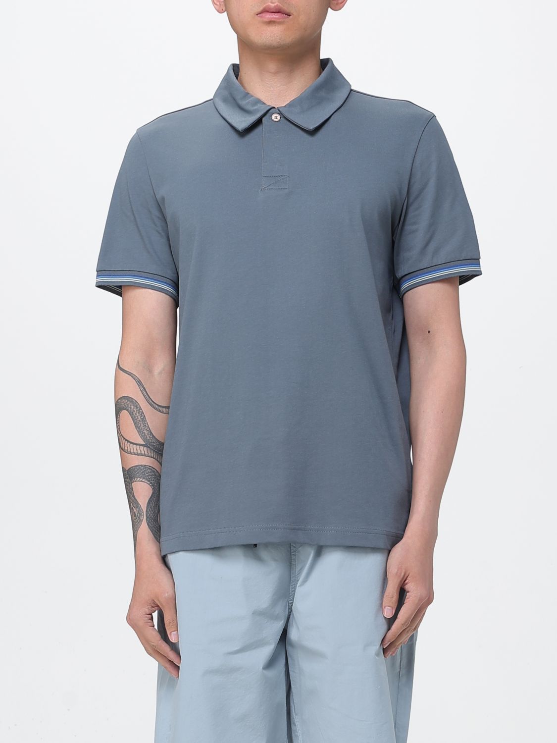 Polo Shirt Men color Grey