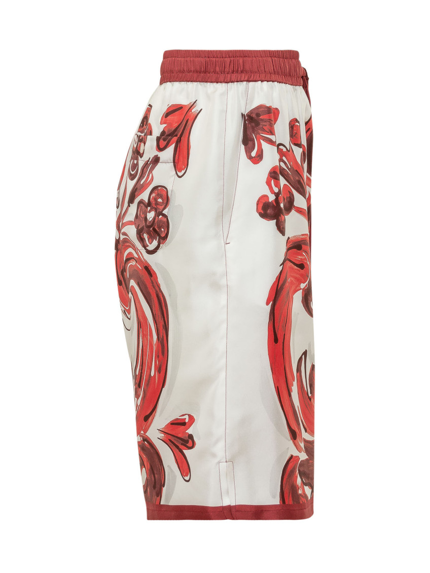 Mc Maiolica Corallo Bordeaux Shorts And Bermuda - Men