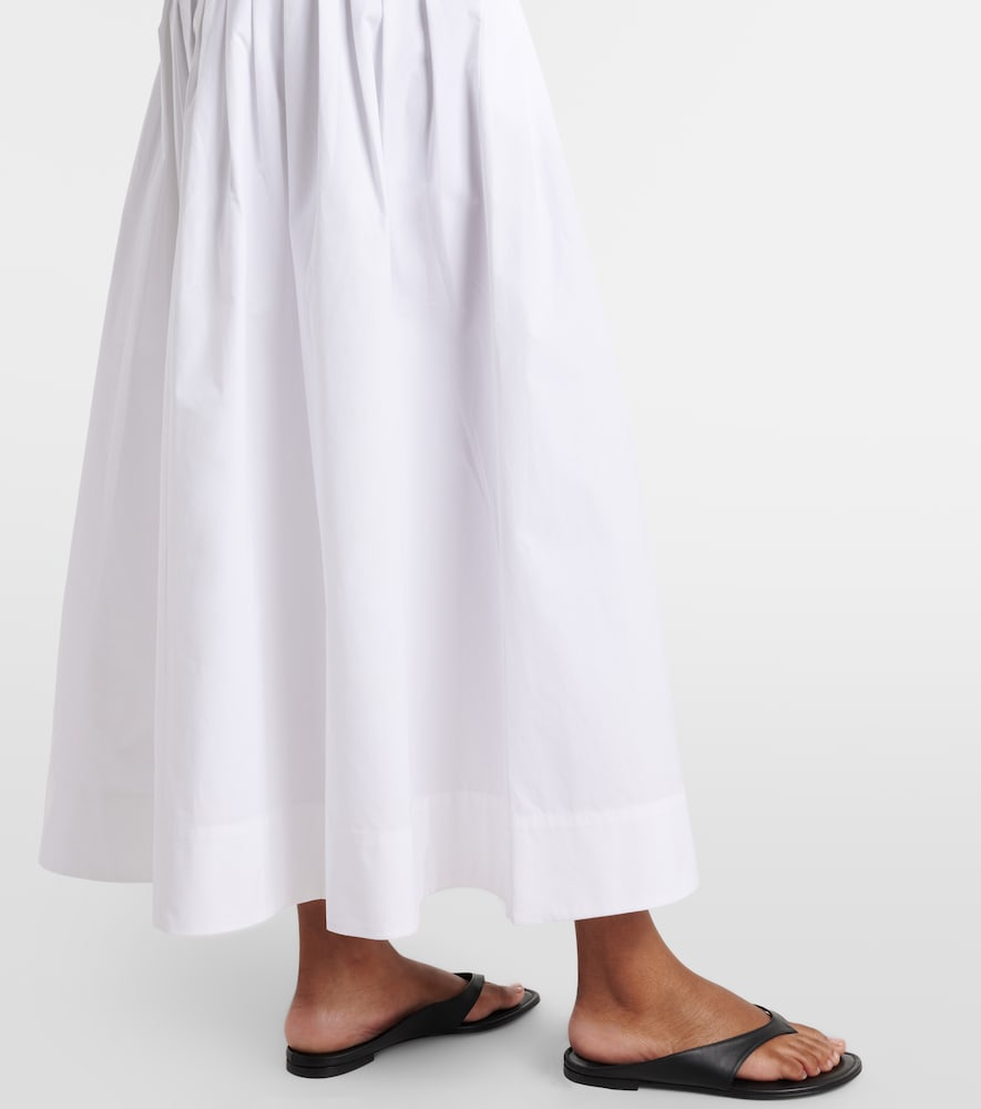 Róhe Pleated cotton poplin maxi skirt
