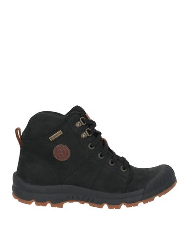 Man Ankle boots Black Size 7 Leather, Textile fibers
