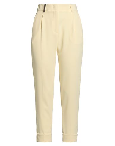 Woman Pants Pastel yellow Size 6 Polyester