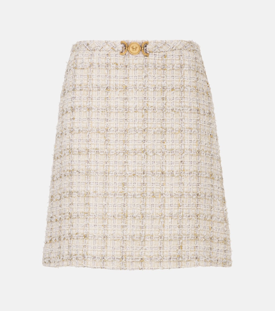 Embellished tweed miniskirt