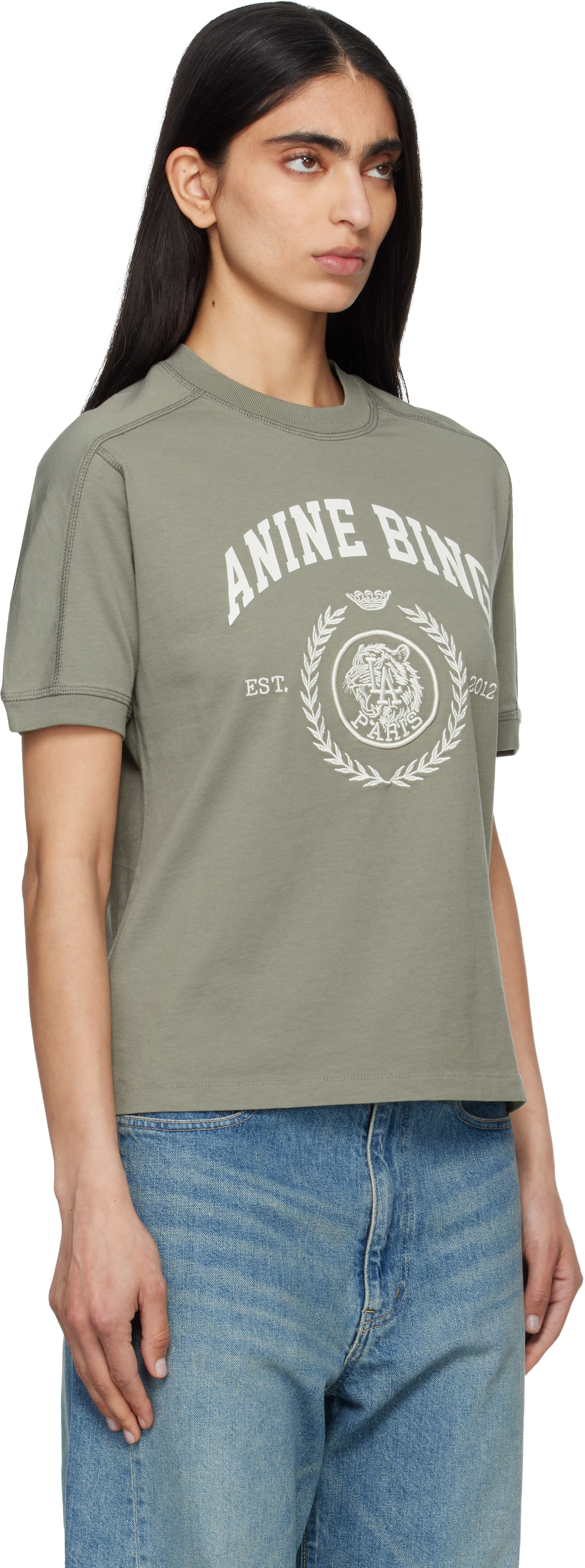 Khaki Jaylin Collegiate T-shirt