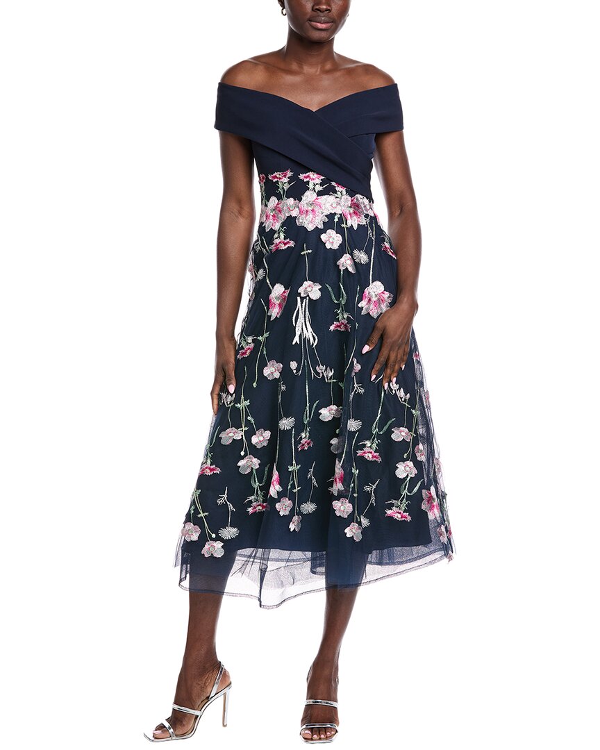 Crepe Off-Shoulder Gown