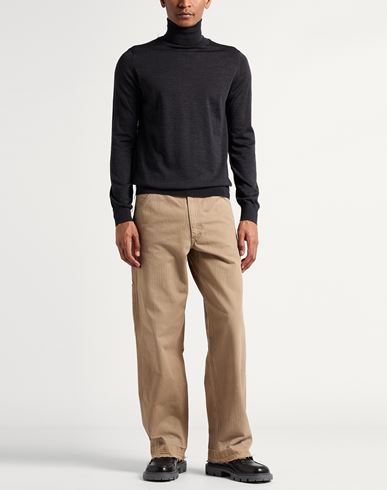 Man Turtleneck Charcoal Size M Wool