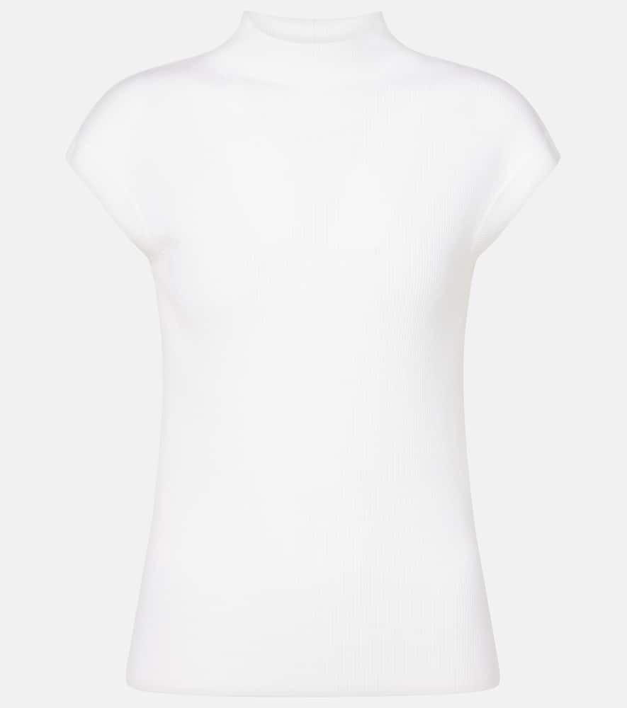 High-neck wool top